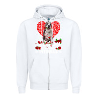 White pitbull lover dog roses funny just a girl who loves pitbull 213 pitbul Zipper Hoodie - linhVisuals