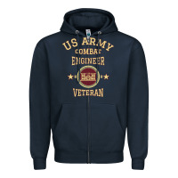 Navy us army combat engineer combat engineer veteran gift pullover hoodie Zipper Hoodie - linhVisuals