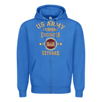 True Royal us army combat engineer combat engineer veteran gift pullover hoodie Zipper Hoodie - linhVisuals