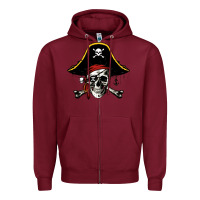 Burgundy pi rate 3 14 Zipper Hoodie - linhVisuals