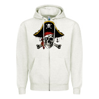 Oatmeal Heather pi rate 3 14 Zipper Hoodie - linhVisuals