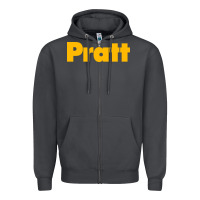 Smoke Pratt Institute Zipper Hoodie - linhVisuals