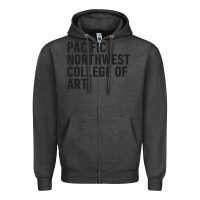 Charcoal Heather Pacific Northwest College of Art Zipper Hoodie - linhVisuals