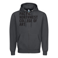 Smoke Pacific Northwest College of Art Zipper Hoodie - linhVisuals