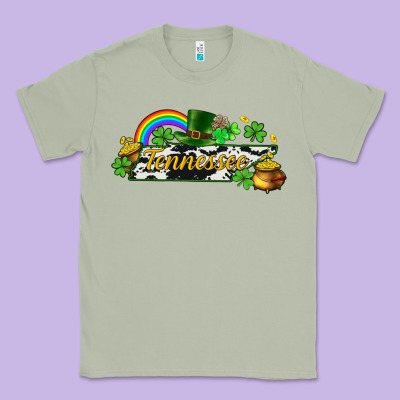 Tennessee Map St. Patrick's Classic Tee Designed By Cowgirlartshop