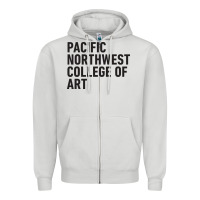 Dove Grey Pacific Northwest College of Art Zipper Hoodie - linhVisuals