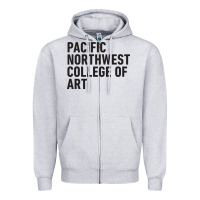 Heather Grey Pacific Northwest College of Art Zipper Hoodie - linhVisuals