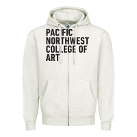 Oatmeal Heather Pacific Northwest College of Art Zipper Hoodie - linhVisuals