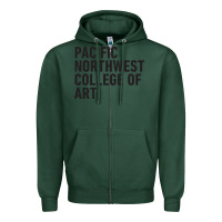 Sports Green Pacific Northwest College of Art Zipper Hoodie - linhVisuals