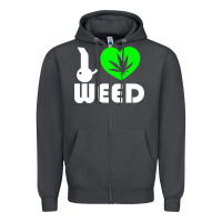 Smoke i love weed fun Zipper Hoodie - linhVisuals