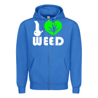 True Royal i love weed fun Zipper Hoodie - linhVisuals