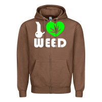Chestnut i love weed fun Zipper Hoodie - linhVisuals