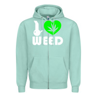 Seafoam i love weed fun Zipper Hoodie - linhVisuals