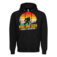 Black hide and seek world champion bigfoot t  shirt hide and seek world cham Zipper Hoodie - linhVisuals