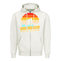 Oatmeal Heather hide and seek world champion bigfoot t  shirt hide and seek world cham Zipper Hoodie - linhVisuals