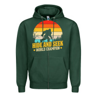 Sports Green hide and seek world champion bigfoot t  shirt hide and seek world cham Zipper Hoodie - linhVisuals
