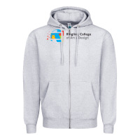 Heather Grey Ringling College of Art and Design Zipper Hoodie - linhVisuals