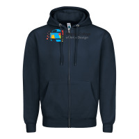 Navy Ringling College of Art and Design Zipper Hoodie - linhVisuals