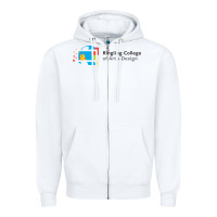 White Ringling College of Art and Design Zipper Hoodie - linhVisuals