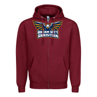 Burgundy twin city christian school Zipper Hoodie - linhVisuals