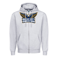 Heather Grey twin city christian school Zipper Hoodie - linhVisuals