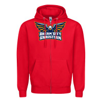 Red twin city christian school Zipper Hoodie - linhVisuals