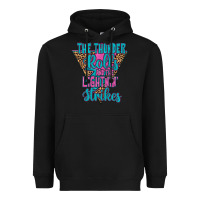 Black THE THUNDER ROLLS AND THE LIGHTNIN’ STRİKES Heavyweight Hoodie - JahusDesignShop