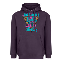 Plum THE THUNDER ROLLS AND THE LIGHTNIN’ STRİKES Heavyweight Hoodie - JahusDesignShop
