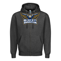 Charcoal Heather twin city christian school Zipper Hoodie - linhVisuals