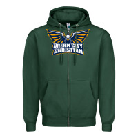 Sports Green twin city christian school Zipper Hoodie - linhVisuals