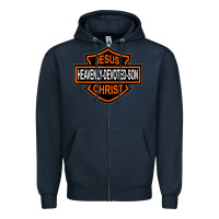 Navy enjoy jesus christ heavenly devoted son parody religious tee t shirt Zipper Hoodie - linhVisuals