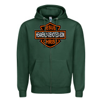 Sports Green enjoy jesus christ heavenly devoted son parody religious tee t shirt Zipper Hoodie - linhVisuals