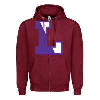 Burgundy boston latin school Zipper Hoodie - linhVisuals