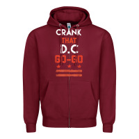 Burgundy vintage washington d.c crank that go go music design gift. t shirt Zipper Hoodie - linhVisuals