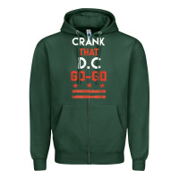 Sports Green vintage washington d.c crank that go go music design gift. t shirt Zipper Hoodie - linhVisuals