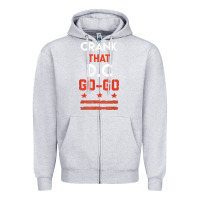 Heather Grey vintage washington d.c crank that go go music design gift. t shirt Zipper Hoodie - linhVisuals