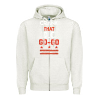 Oatmeal Heather vintage washington d.c crank that go go music design gift. t shirt Zipper Hoodie - linhVisuals