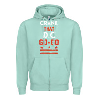 Seafoam vintage washington d.c crank that go go music design gift. t shirt Zipper Hoodie - linhVisuals