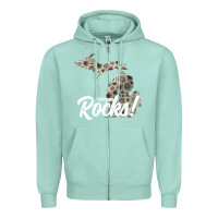 Seafoam great lakes shaped men women petoskey stone michigan rocks pullover ho Zipper Hoodie - linhVisuals