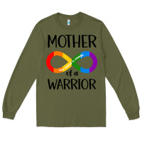 Army Green Mother Of Warrior Long Sleeve Tee - CowhideDigitalArt