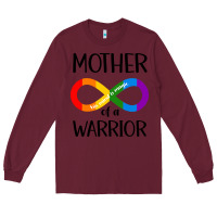 Burgundy Mother Of Warrior Long Sleeve Tee - CowhideDigitalArt