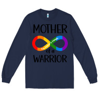 Navy Mother Of Warrior Long Sleeve Tee - CowhideDigitalArt