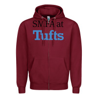 Burgundy SMFA at Tufts Zipper Hoodie - linhVisuals