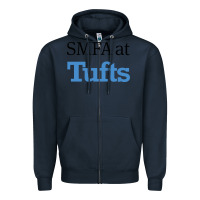 Navy SMFA at Tufts Zipper Hoodie - linhVisuals