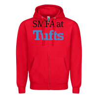 Red SMFA at Tufts Zipper Hoodie - linhVisuals