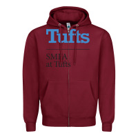 Burgundy SMFA at Tufts Zipper Hoodie - linhVisuals
