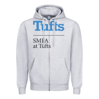Heather Grey SMFA at Tufts Zipper Hoodie - linhVisuals