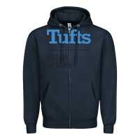 Navy SMFA at Tufts Zipper Hoodie - linhVisuals