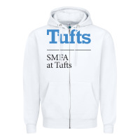White SMFA at Tufts Zipper Hoodie - linhVisuals