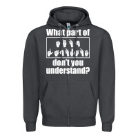Smoke funny sign language gift men women hand symbol interpreter t shirt Zipper Hoodie - linhVisuals